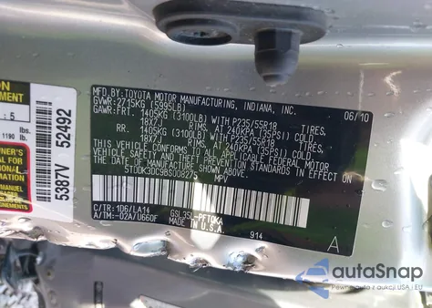 2011 Toyota Sienna Limited z USA, uszkodzony, nr VIN 5TDDK3DC9BS008275